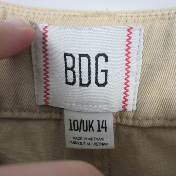 Urban Outfitters BDG Wide Leg Pants Women 10 Beige Mid Low Baggy y2k Cargo 452 - Picture 3 of 13